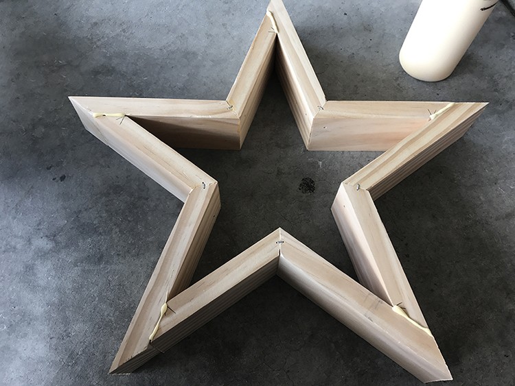 Wooden Star Decoration for the Fourth of July