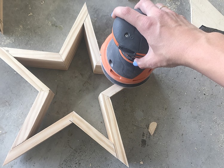 Wooden Star Decoration for the Fourth of July