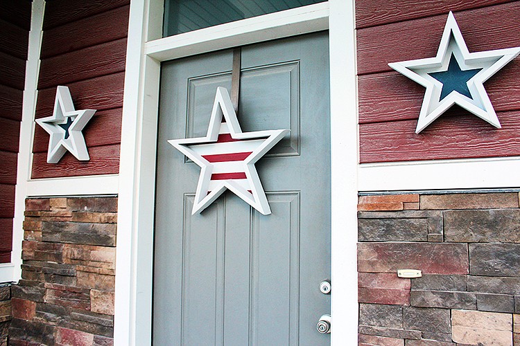 Wooden Star Decoration for the Fourth of July