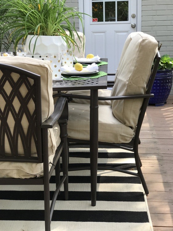 Cream-Colored Patio Haven for Entertaining