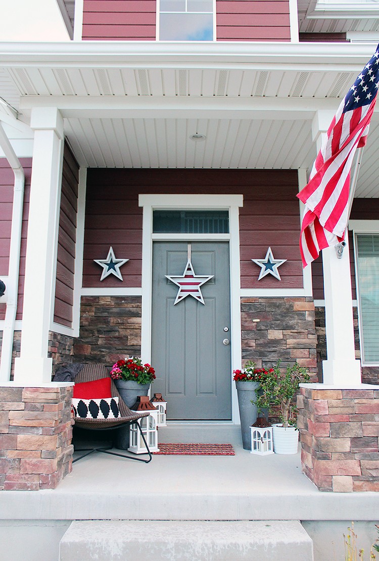 Wooden Star Decoration for the Fourth of July