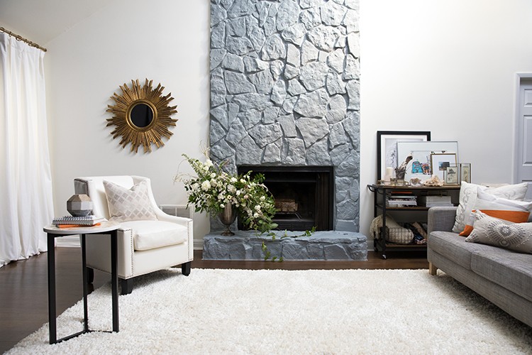 A Simple Guide to Painting a Stone Fireplace