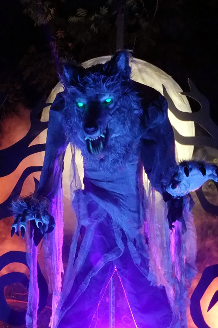 Spooky Halloween Werewolf Scene