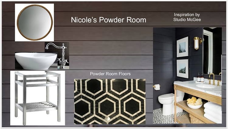 Create a Modern Powder Room Using Black Shiplap