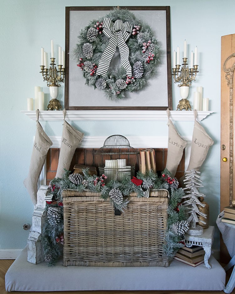 Festive Holiday Mantel with Vintage Accents and Christmas Decor | Holiday Decorating Tips