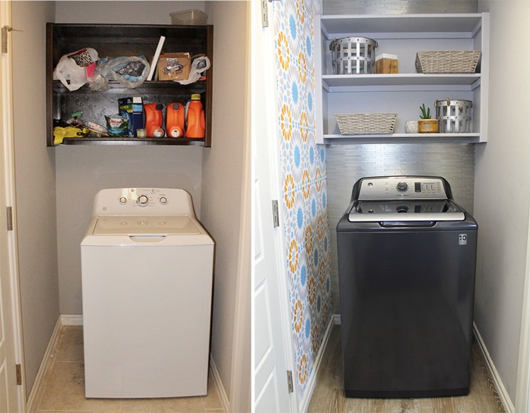 See how blogger Ashley Basnight from Handmade Haven transforms her laundry room with the help of GE Laundry and The Home Depot.