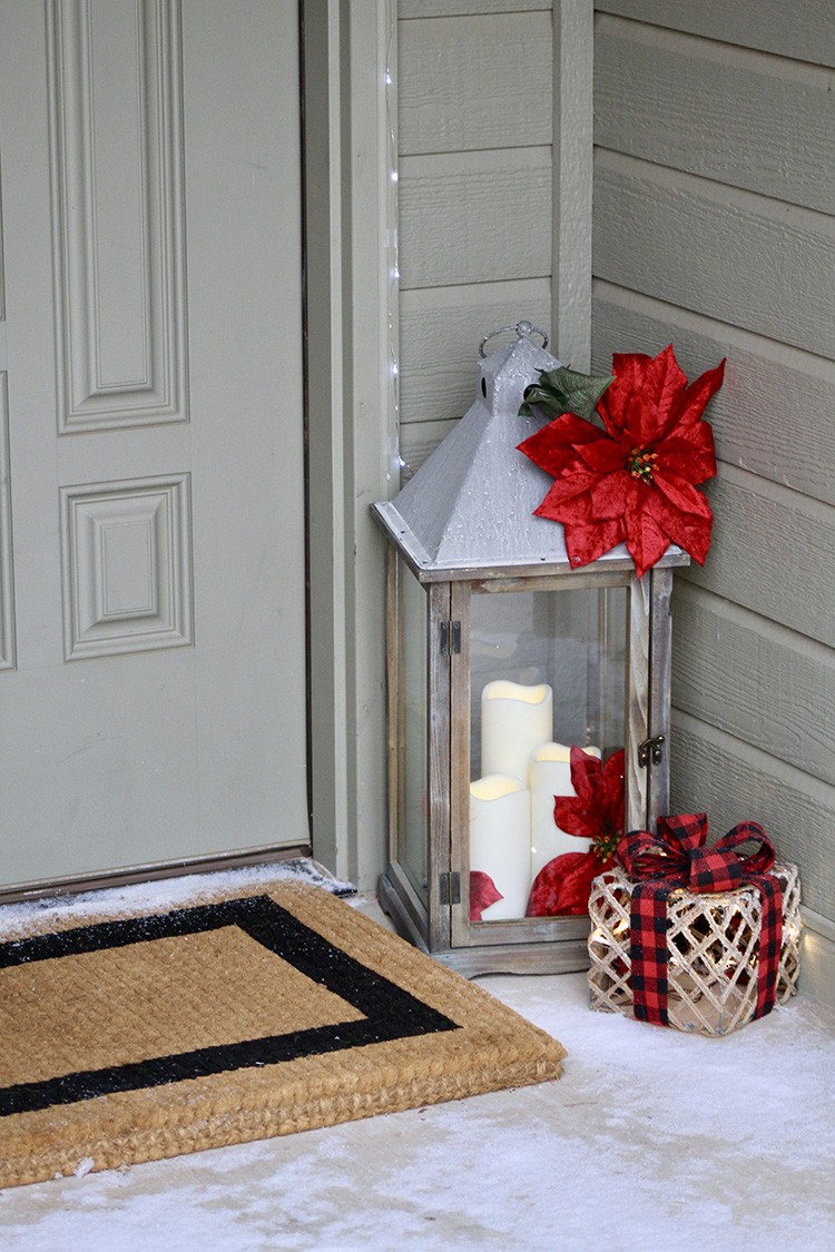 Ashley Basnight of Handmade Haven transforms her front porch for the holidays. Impress your guests with Christmas decorations from The Home Depot.