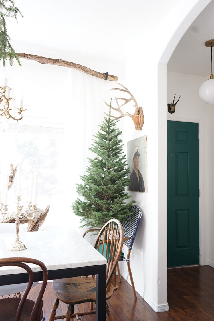 With products from The Home Depot, Nichol Naranjo styled her living area to embody classic Christmas with a modern twist. 